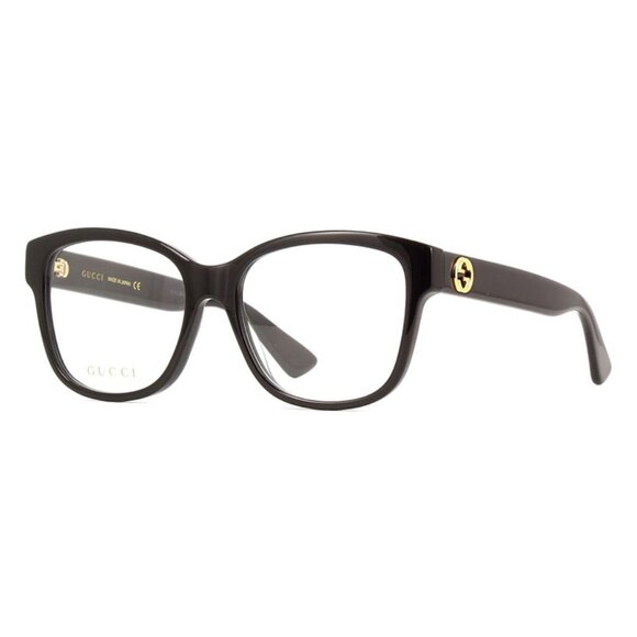 NEW GUCCI SQUARE EYEGLASSES GUCCI GG0038ON 001 BLACK CLEAR EYEWEAR - Picture 1 of 3